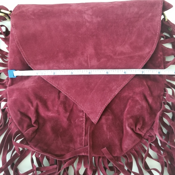 🚫SOLD🚫Suede Fringe Crossbody Purse - Picture 6 of 7